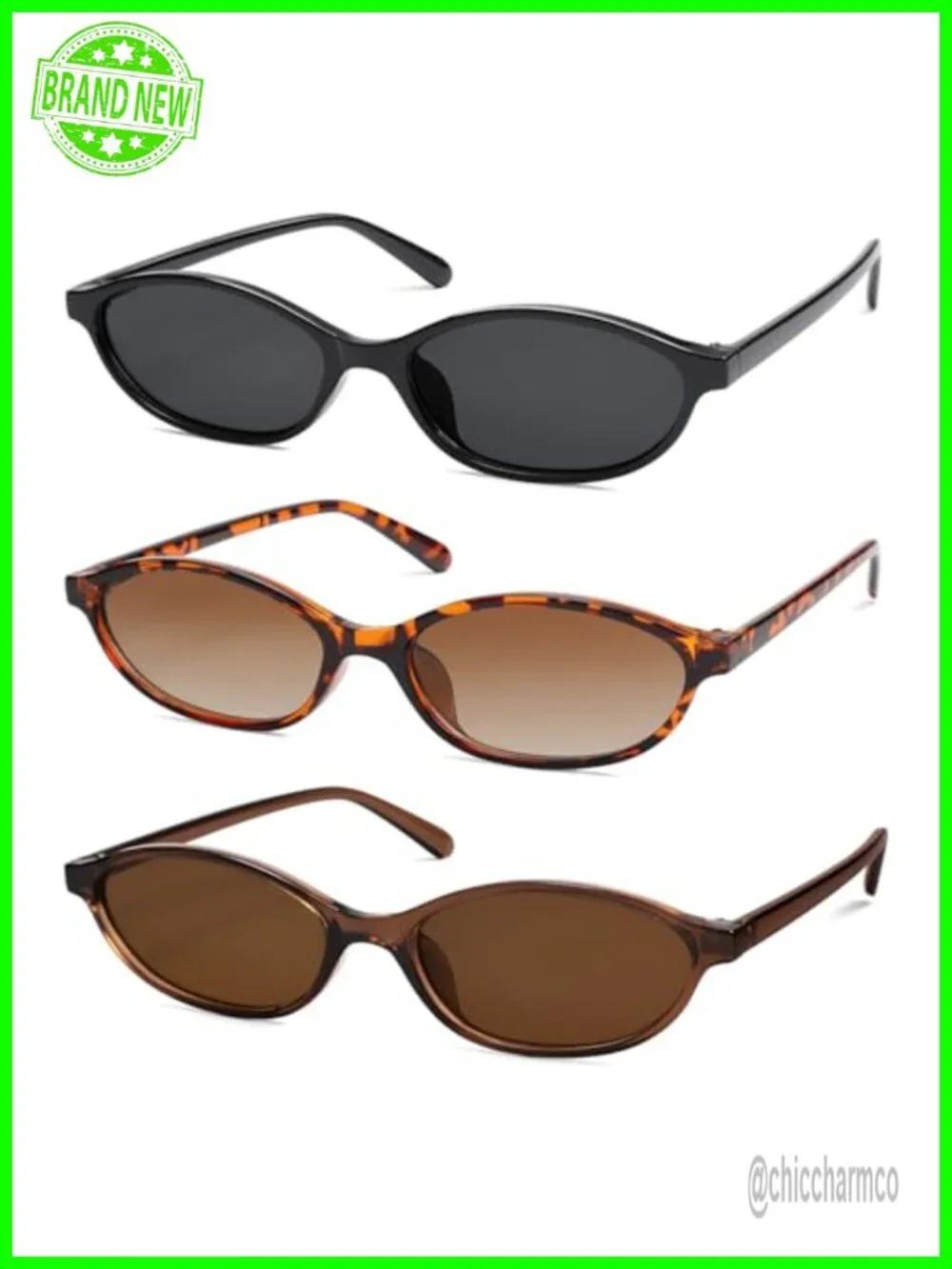 Retro Oval Cat Eye Sunglasses for Women Y2K Trendy 99% UV Protection